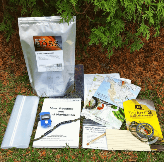 B.O.S.S. Navigation - Bug Out Survival Supplement Kit w/ Compass