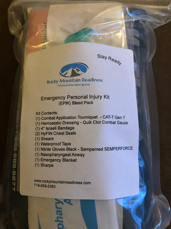 .Emergency Personal Injury Kit (EPIK) - Bleed Pack Rocky Mountain Readiness