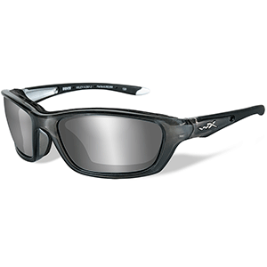 Wiley X Brick Sunglasses -Silver Flash Lens - Crystal Metallic Frame