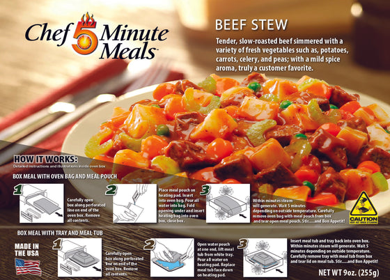 Chef 5 Minute Meal Beef Stew - Case