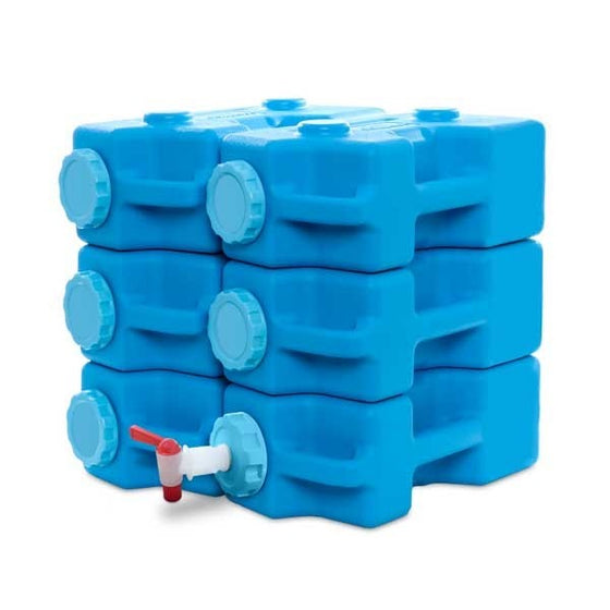 AquaBrick Food and Water Storage Container Set of 6 each and 1 Spigot