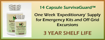 SurvivaGuard Emergency Preparadness Vitamin 1 Week 14 Count