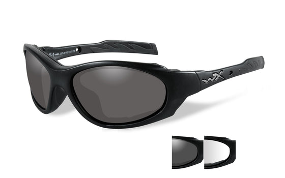 Wiley X XL-1 Advanced Ballistic Sunglasses 2 Lens Package Clear - Smoke Grey matte Black Frame